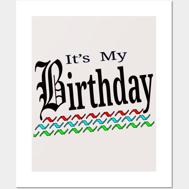 Its My Birthday Gift Idea Wall Art by "Ekaa Digi Arts"